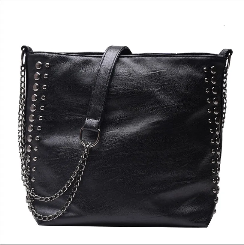 2019 Hot Leather Bag For Women Handbag Large Capacity Lady Shoulder Bag High quality Crossbody Messenger Bag Black/Grown