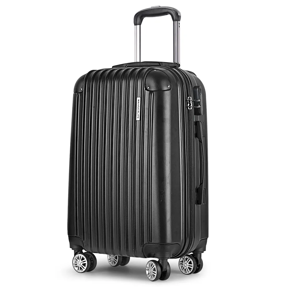 20" Luggage Trolley Travel Suitcase Set Hard Case Shell Lightweight