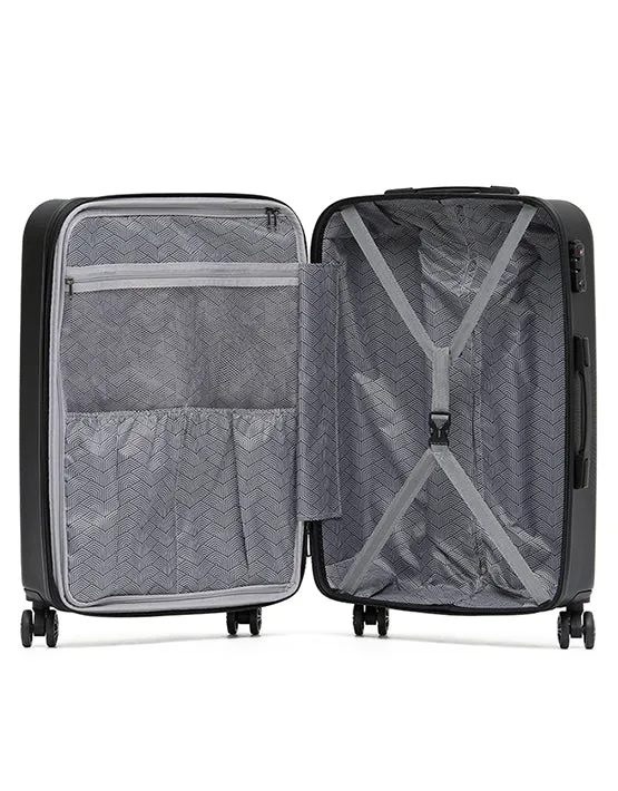 Aus Luggage - ALC440-20A Venice ABS Small Spinner - Black