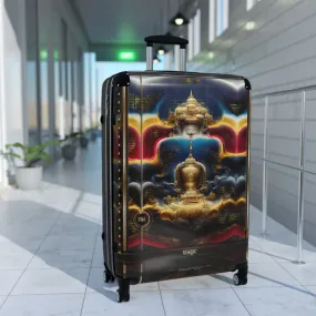 Bliss Buddha Suitcase Carry-on Suitcase Spiritual Art Luggage Luxury Hard Shell Suitcase in 3 Sizes | D20188