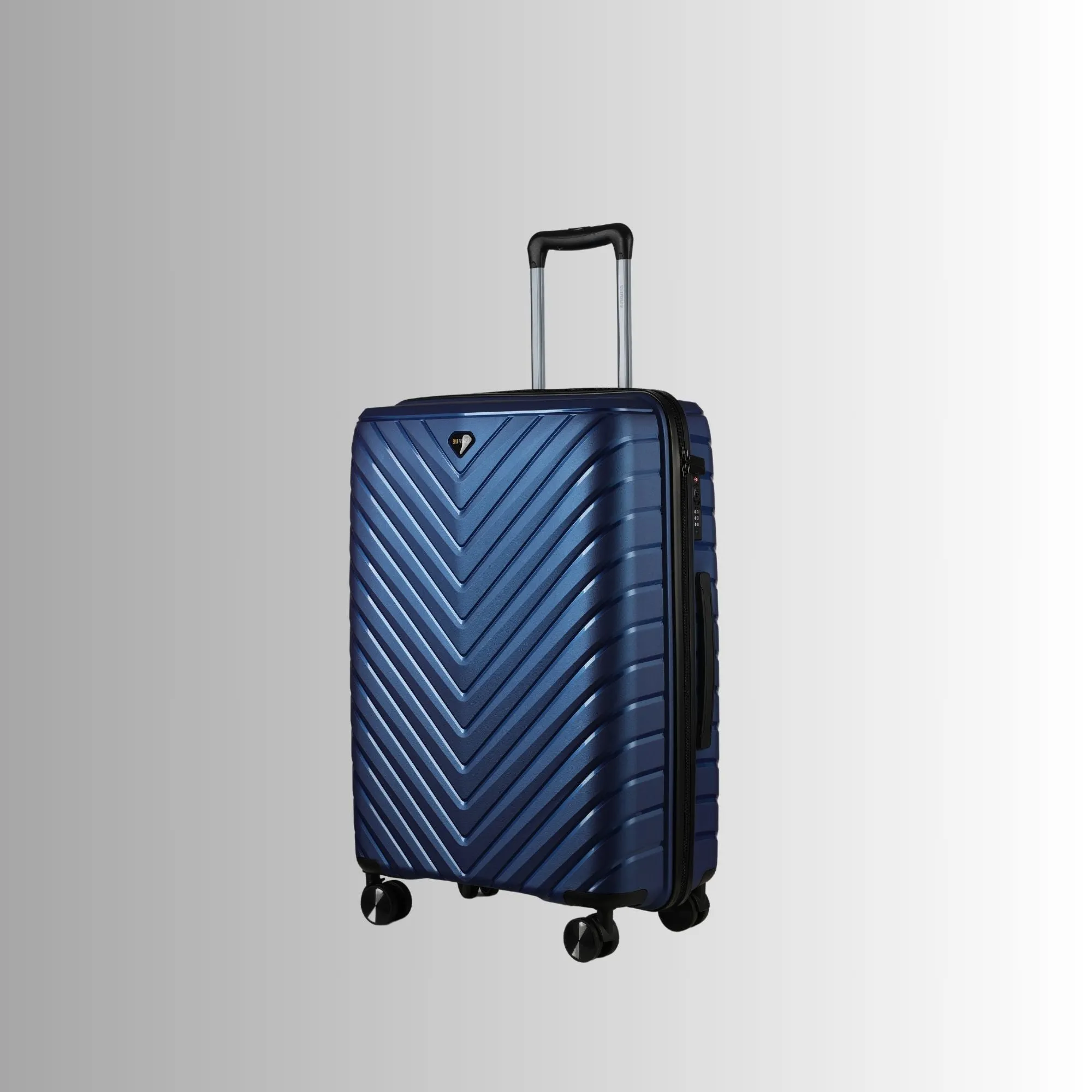 Blue Hardcase Roller Luggage 24' with 360° Wheels & TSA Lock