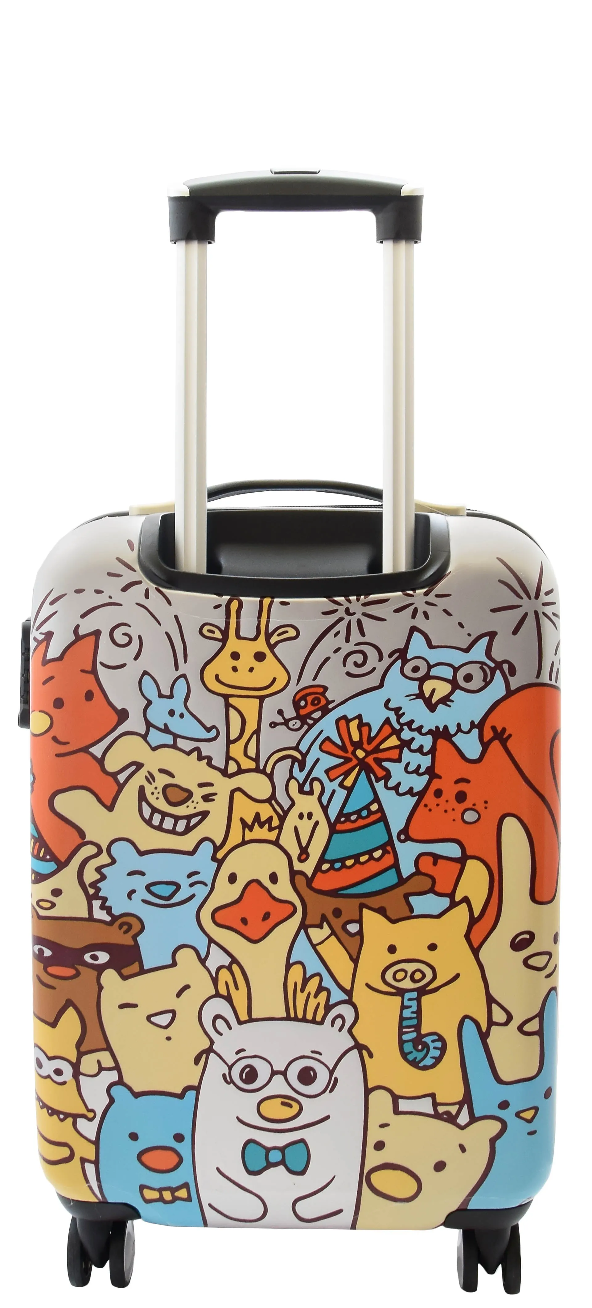 Cabin Size 4 Wheel Luggage Hard Shell Expandable Suitcase Travel Bag Cartoon Print