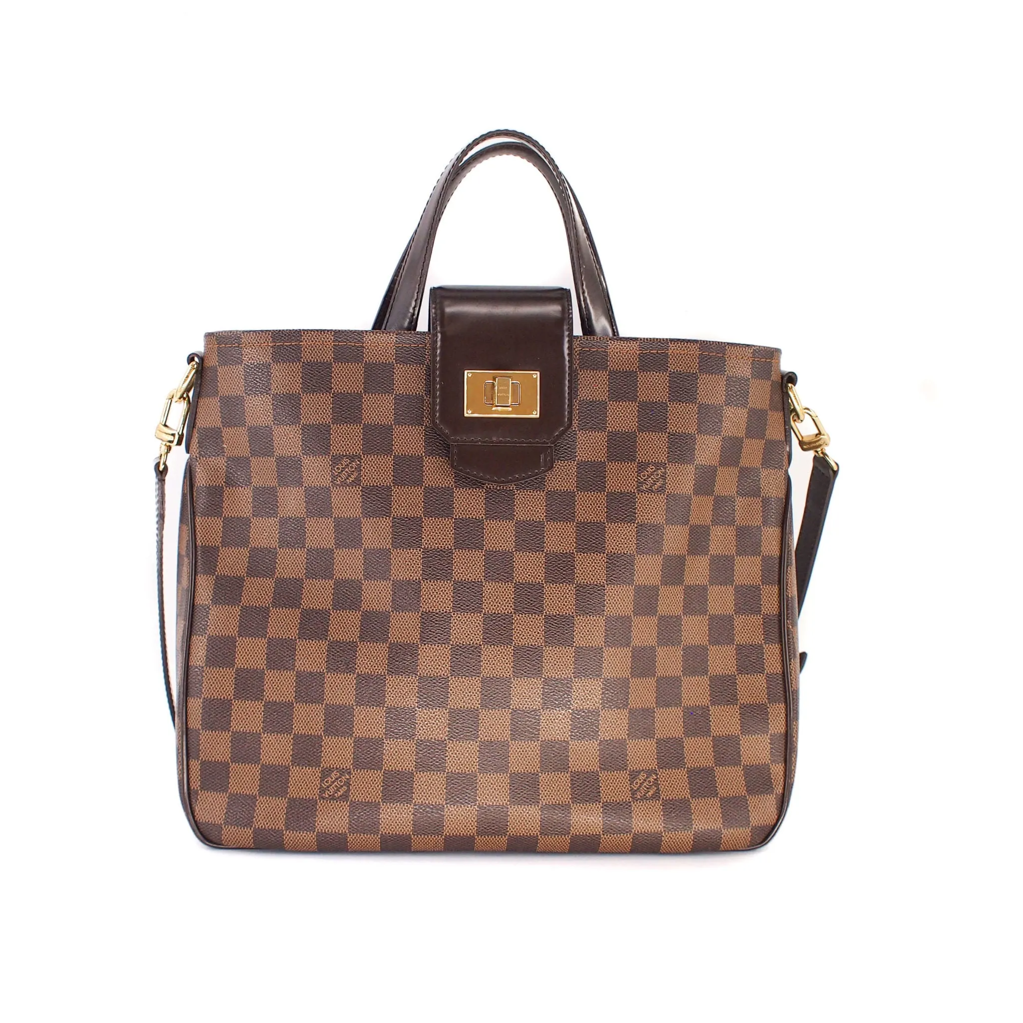 Canvas Cabas Rosebery Bag in Damier Ebene