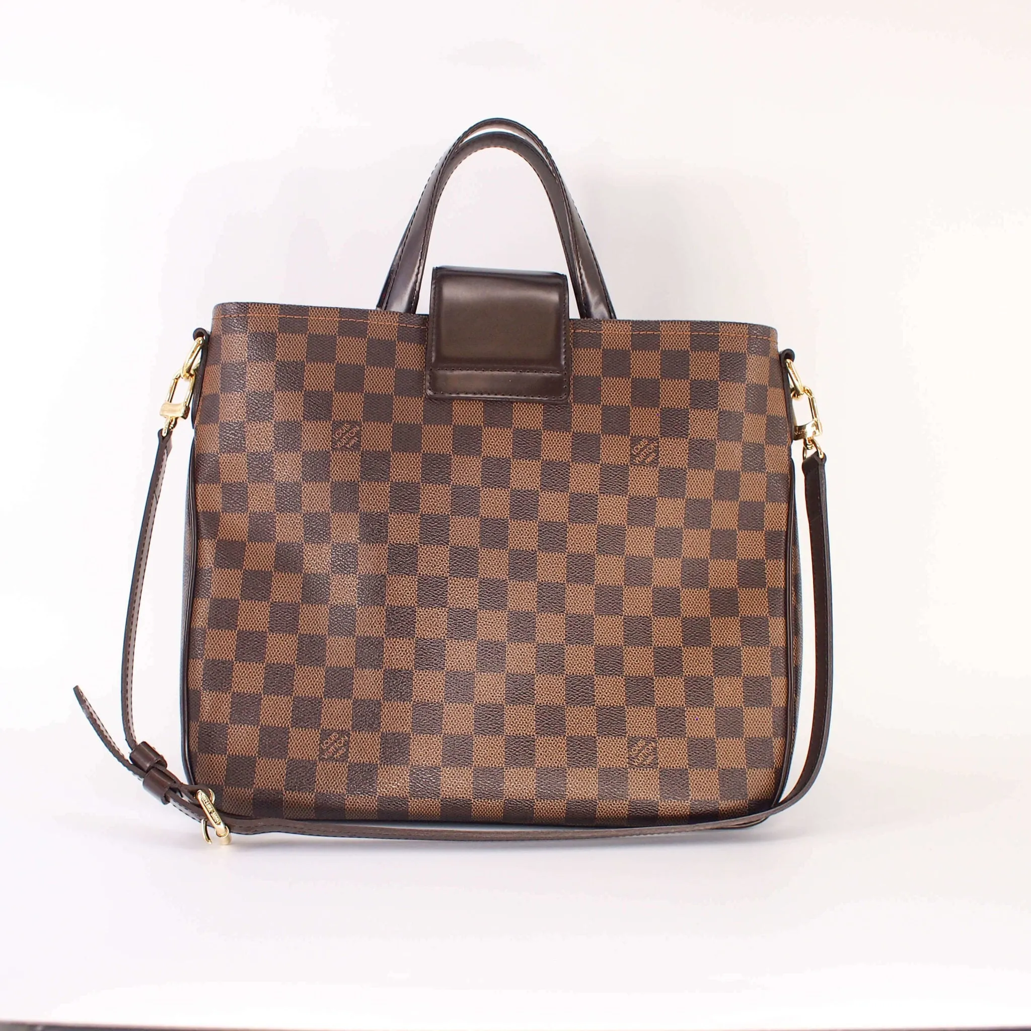 Canvas Cabas Rosebery Bag in Damier Ebene