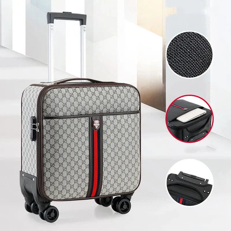 Carry-ons Wholesale Large Capacity Business Suitcase Set PU Leather Men Trolley Bag Luggage 4 Set Suitcases Luggage