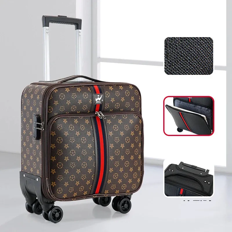 Carry-ons Wholesale Large Capacity Business Suitcase Set PU Leather Men Trolley Bag Luggage 4 Set Suitcases Luggage