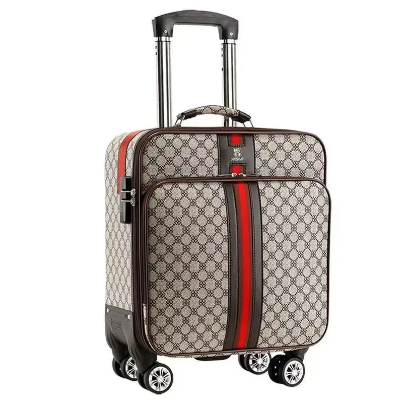 Carry-ons Wholesale Large Capacity Business Suitcase Set PU Leather Men Trolley Bag Luggage 4 Set Suitcases Luggage