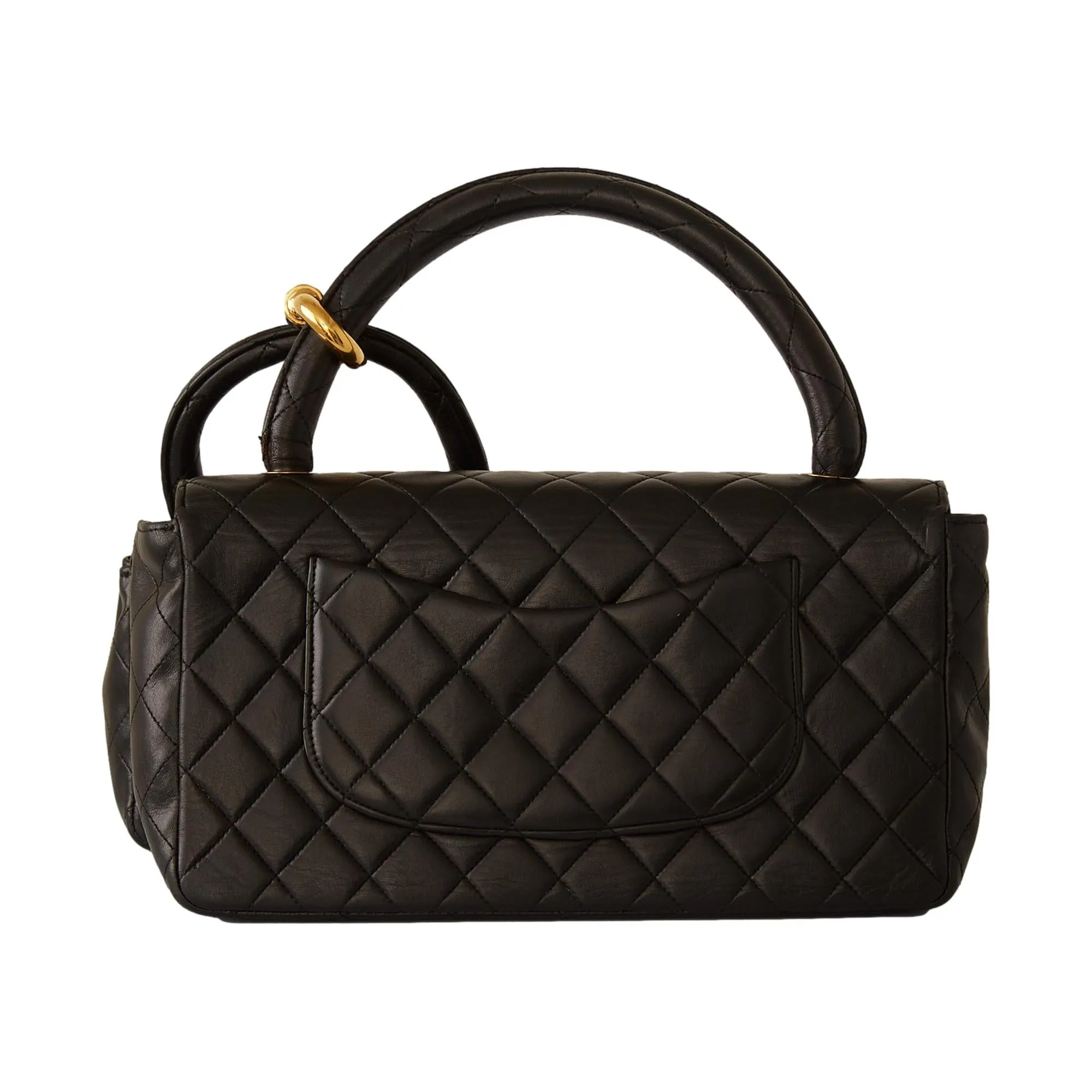 Chanel Black Two Piece Top Handle Bag Set