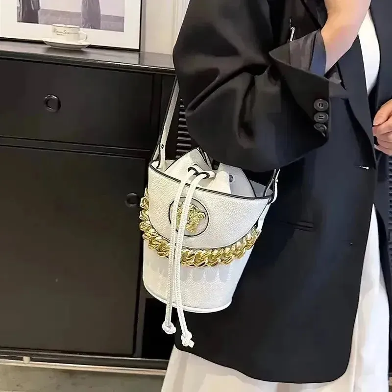 Designer V Bucket Bag