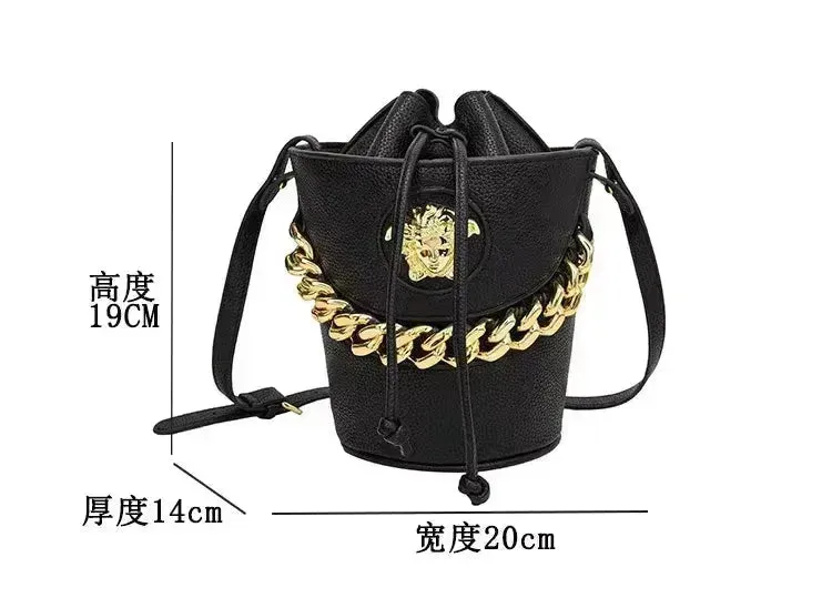 Designer V Bucket Bag