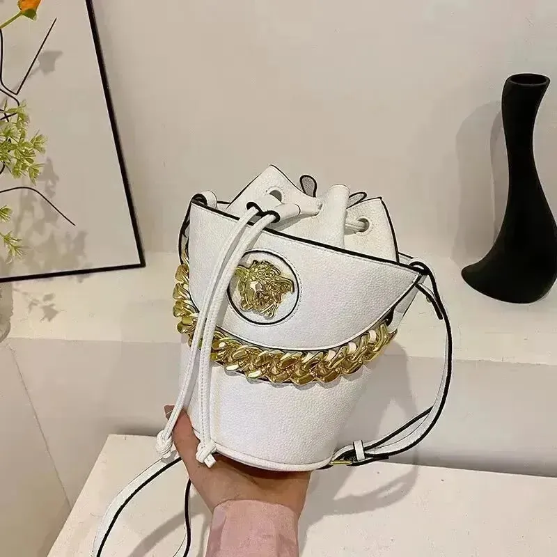 Designer V Bucket Bag