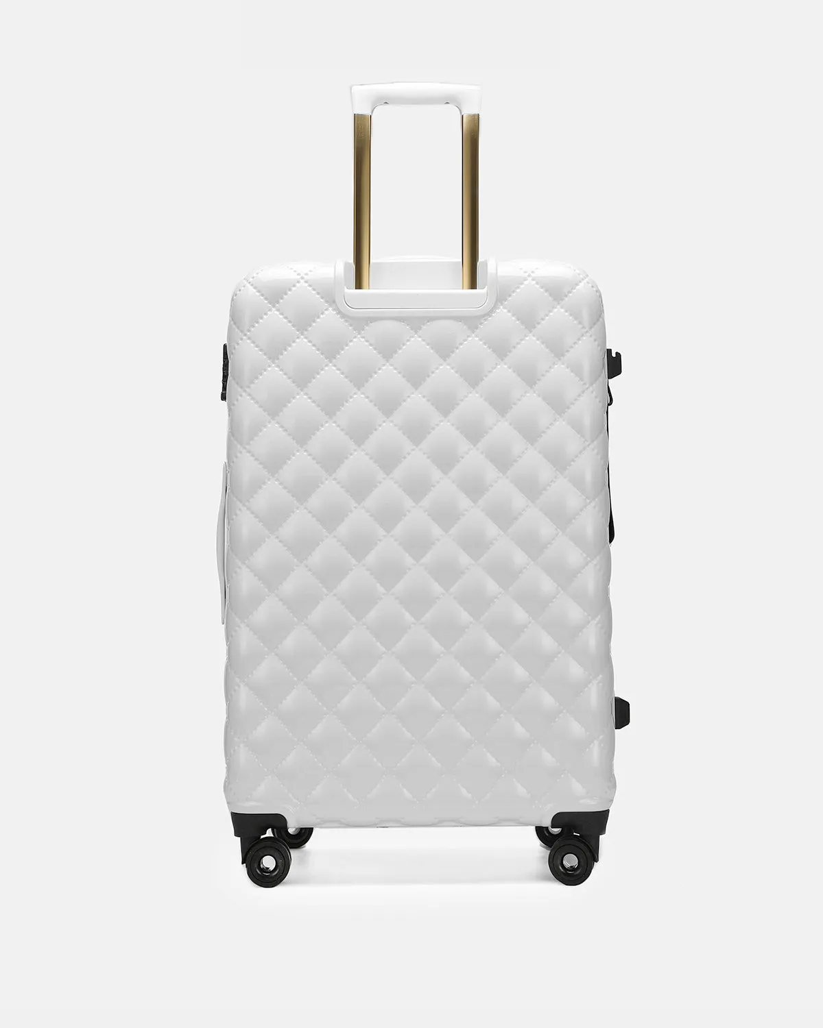 Diamond 3 Piece Luggage Set in White