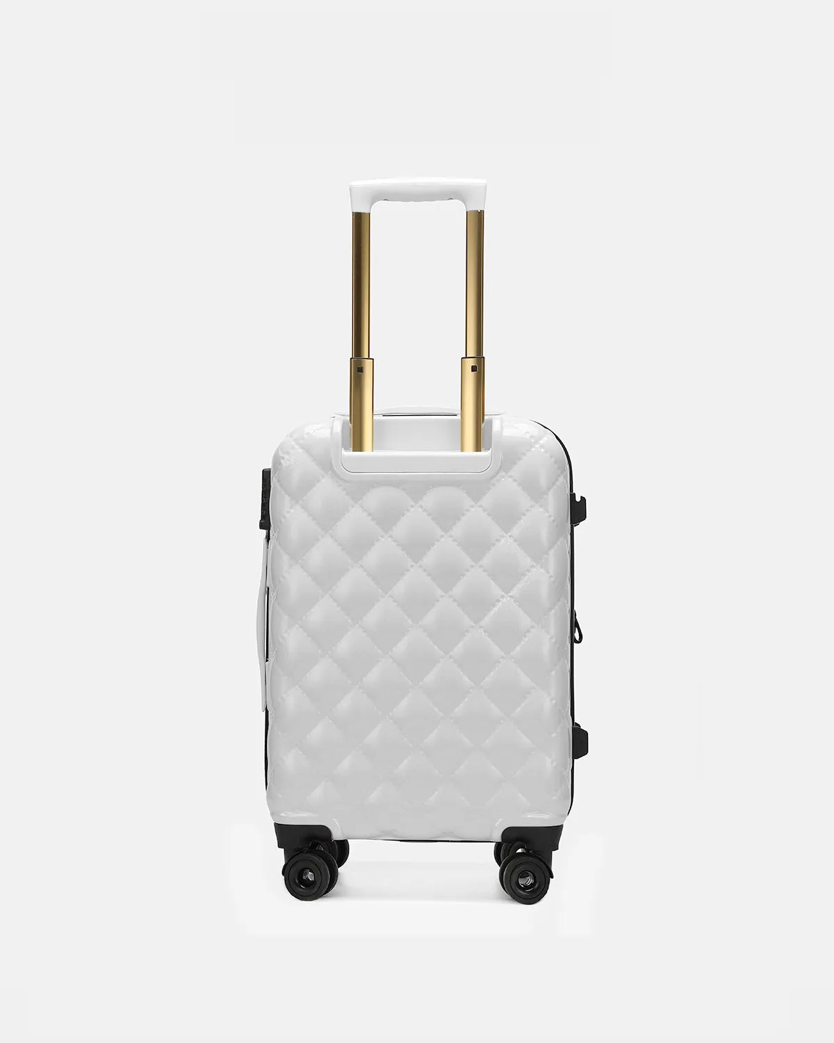 Diamond 3 Piece Luggage Set in White