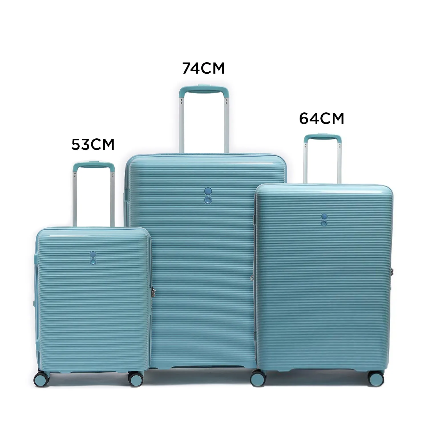 Echolac Forza Set Of 3 Trolley 53Cm 64Cm 74Cm