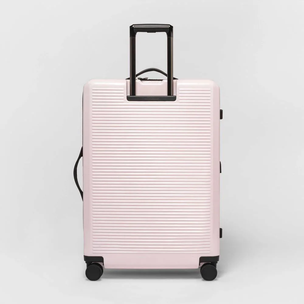 Expandable Large Checked Hardside Suitcase Spinner Hard Shell Luggage