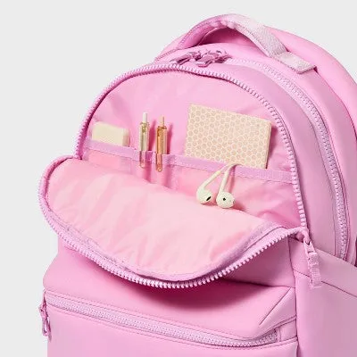 Faux Neoprene 17" Backpack Pink - All In Motion️