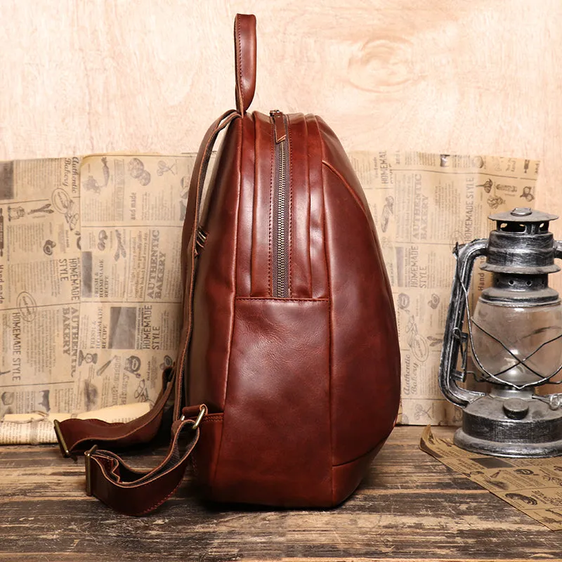 Full Grain Leather Backpack Vintage Backpack Travel Backpacks