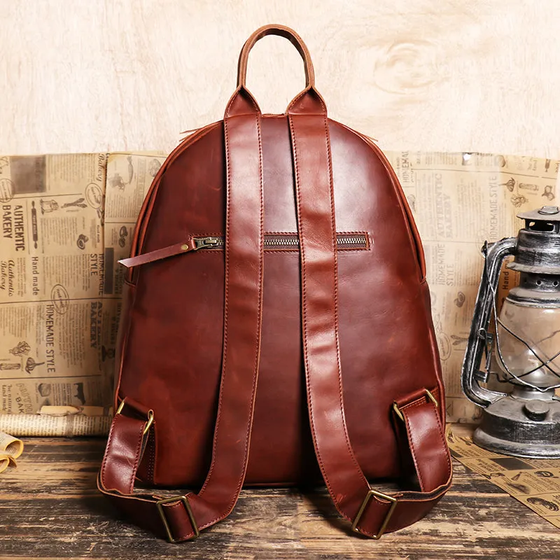 Full Grain Leather Backpack Vintage Backpack Travel Backpacks