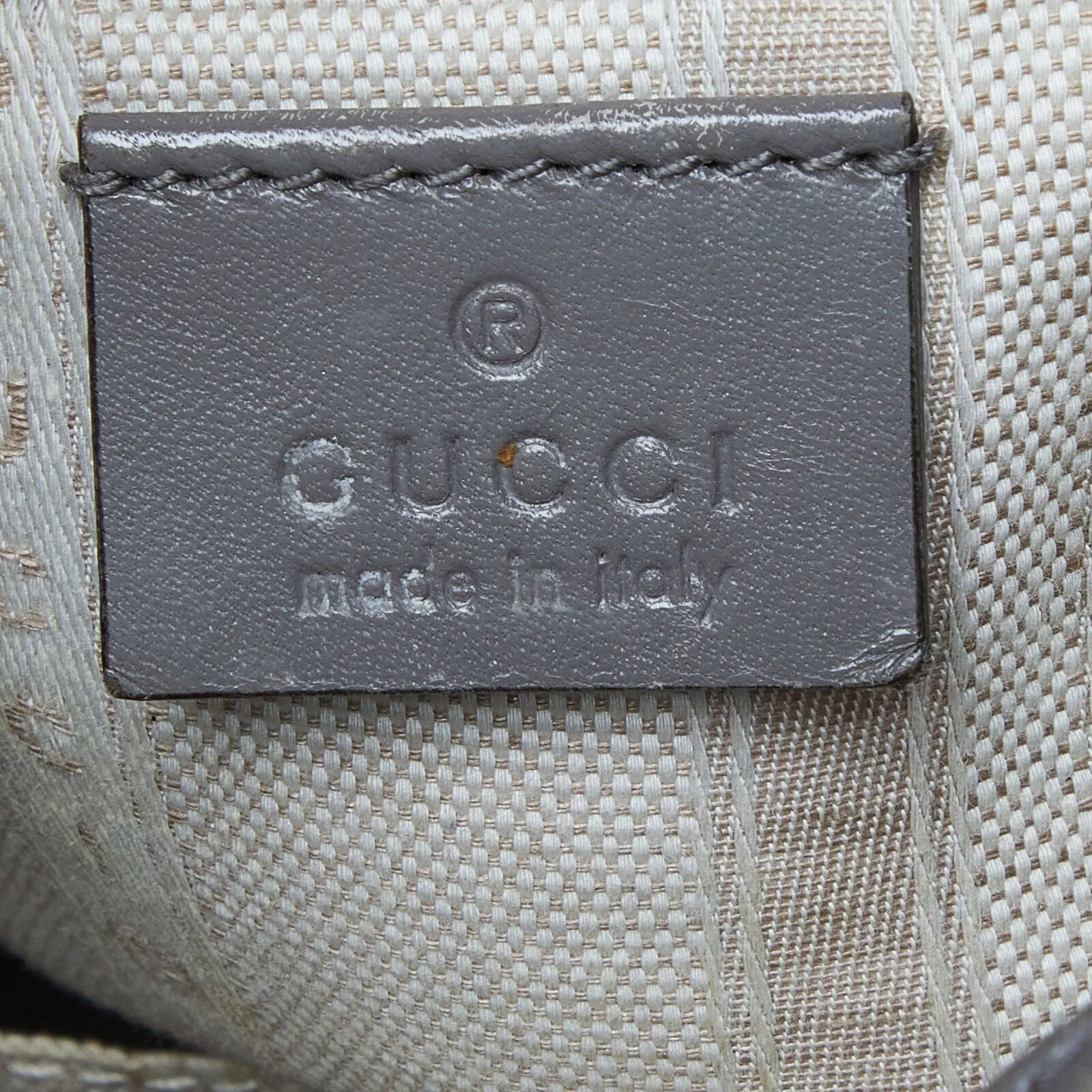 Gucci Grey Diamante Leather Medium