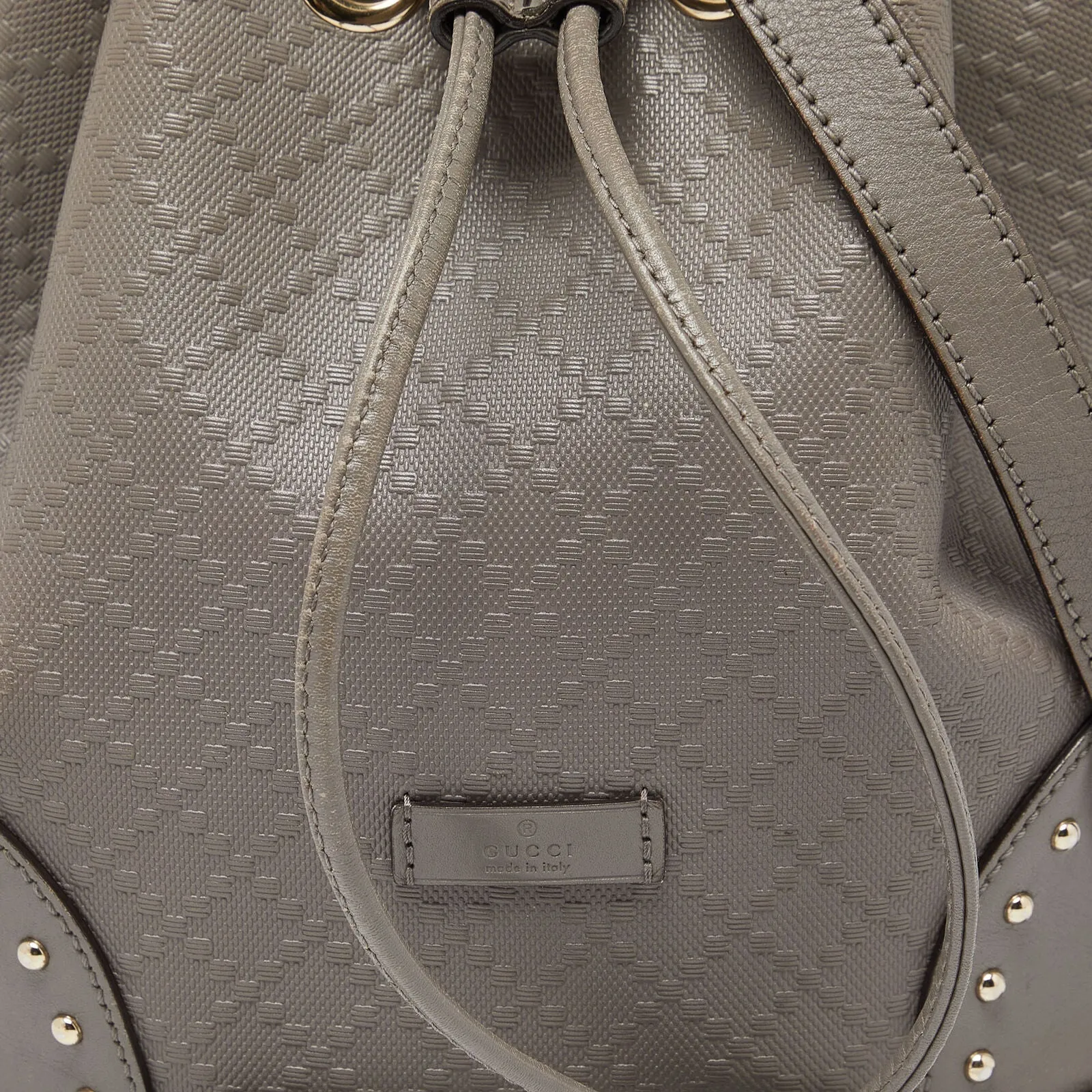 Gucci Grey Diamante Leather Medium