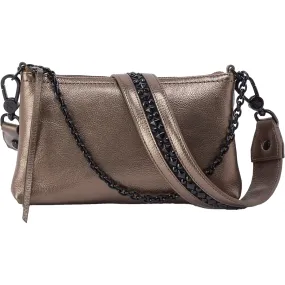 Hobo Darcy Luxe Pewter Pebbled Leather