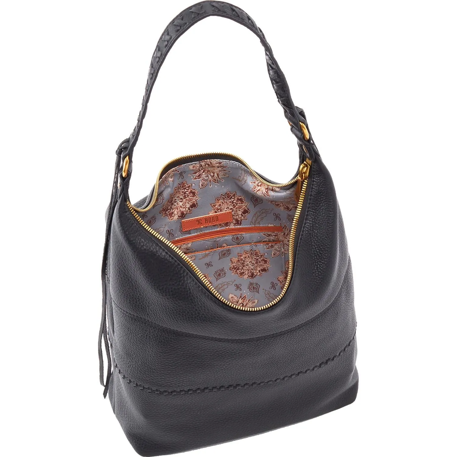 Hobo Entwine Black Leather