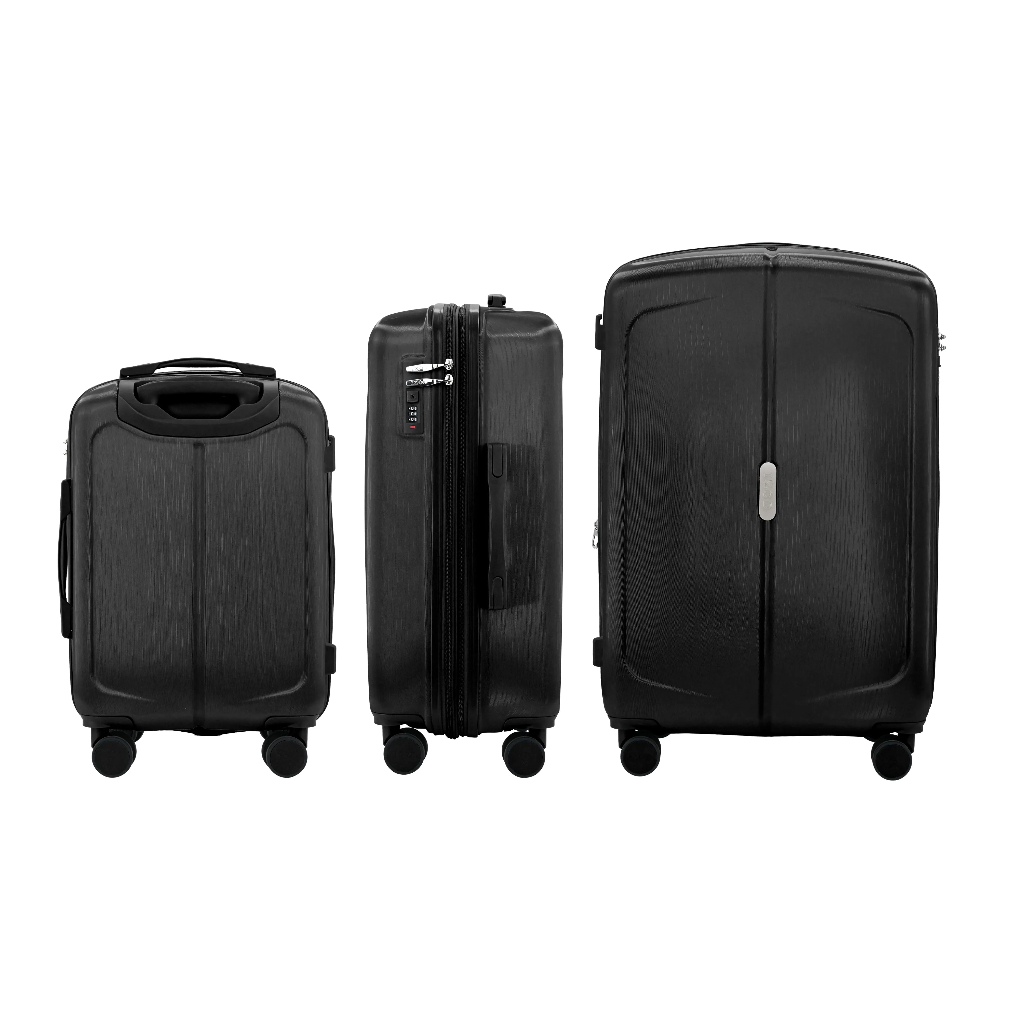 IZOD Mateo Travel 3 Piece Luggage Set - Durable ABS Hard Shell with 360° Wheels and Combo Lock