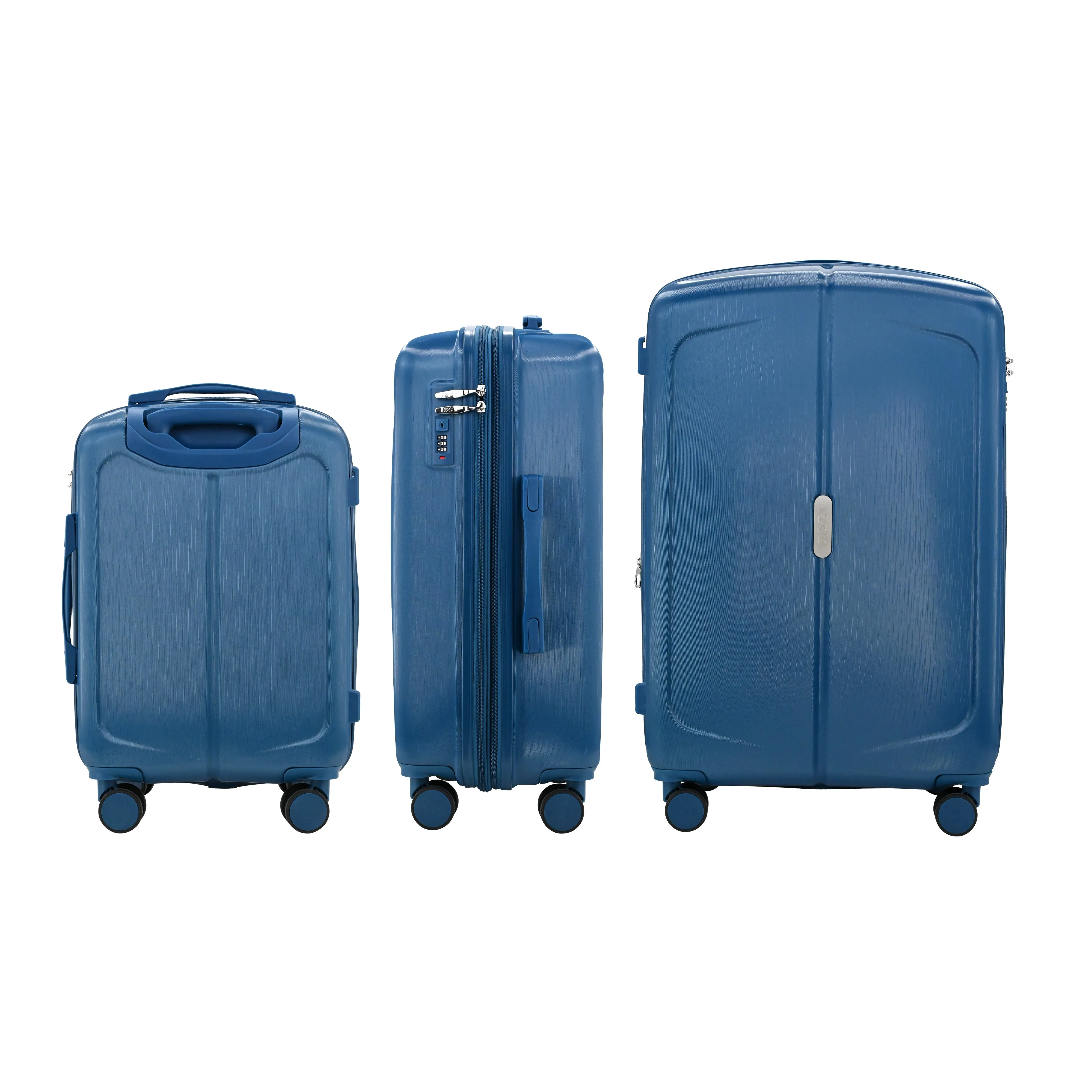 IZOD Mateo Travel 3 Piece Luggage Set - Durable ABS Hard Shell with 360° Wheels and Combo Lock