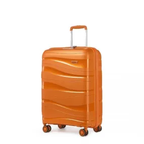 Kono 20" Lightweight Polypropylene Hard Shell Suitcase with TSA Lock - Orange | Durable & Stylish Travel Luggage