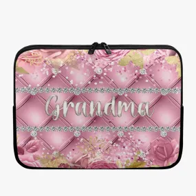 Laptop Sleeve - without handles - Pink Floral - Grandma