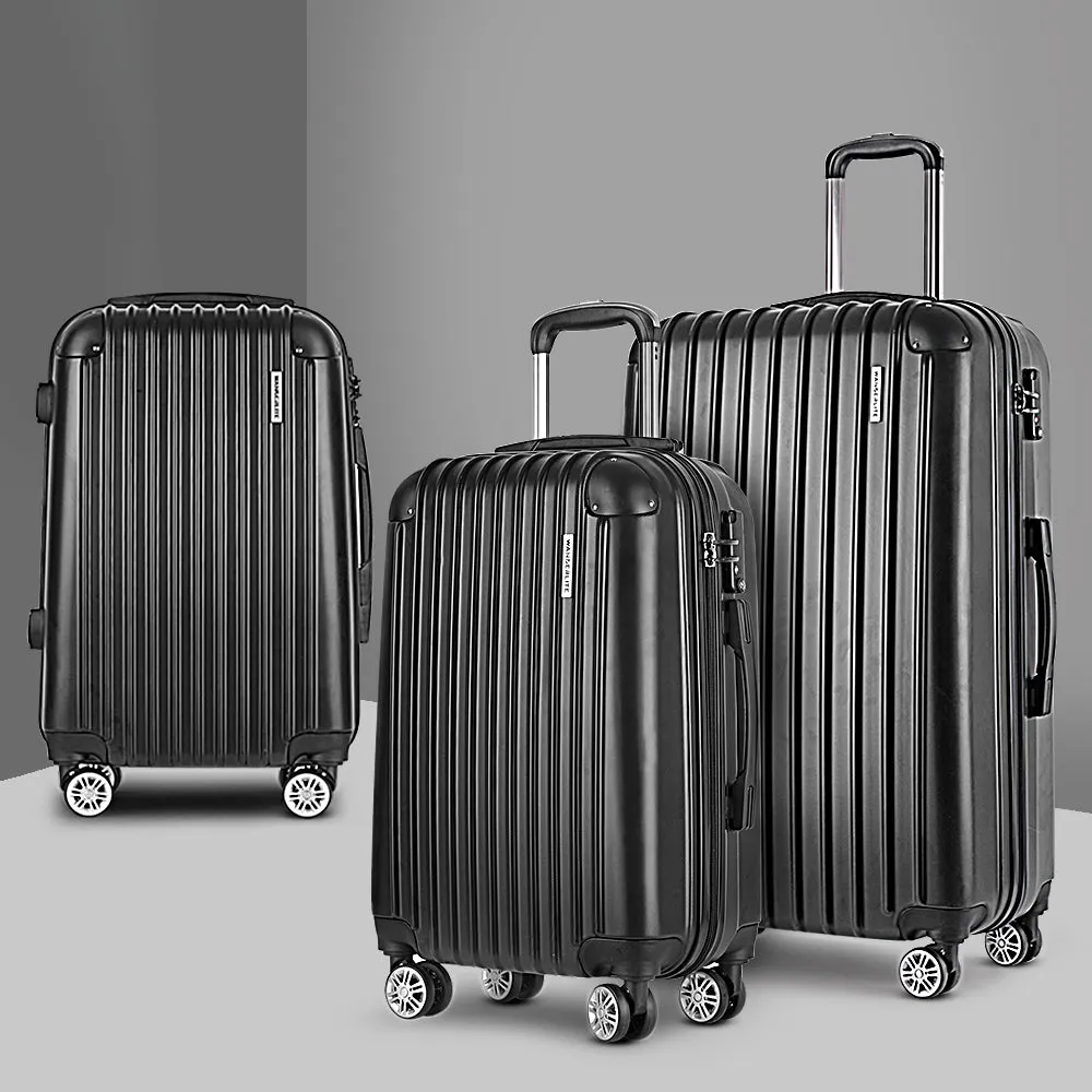 Lightweight Hard-shell Luggage Set 3pc with Lock & Spinner by Wanderlite