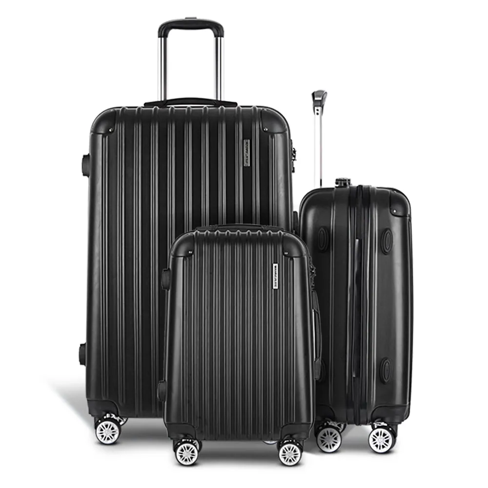 Lightweight Hard-shell Luggage Set 3pc with Lock & Spinner by Wanderlite