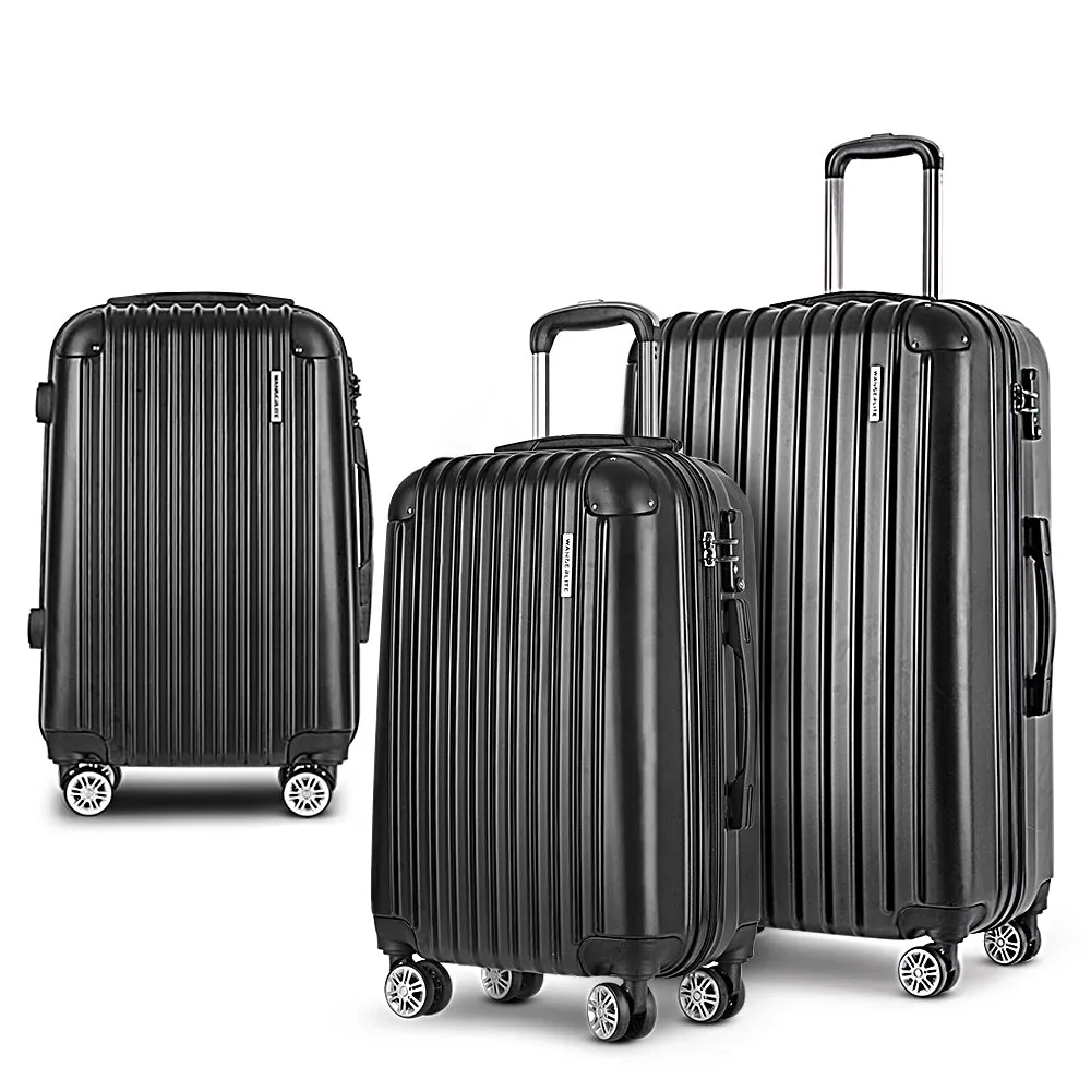 Lightweight Hard-shell Luggage Set 3pc with Lock & Spinner by Wanderlite