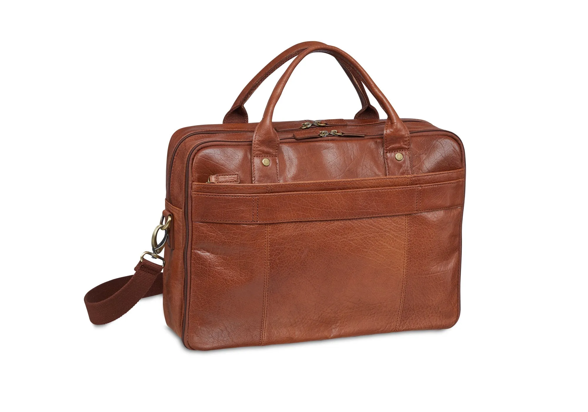 Mancini Arizona Double Compartment Briefcase for 15.6'' Laptops