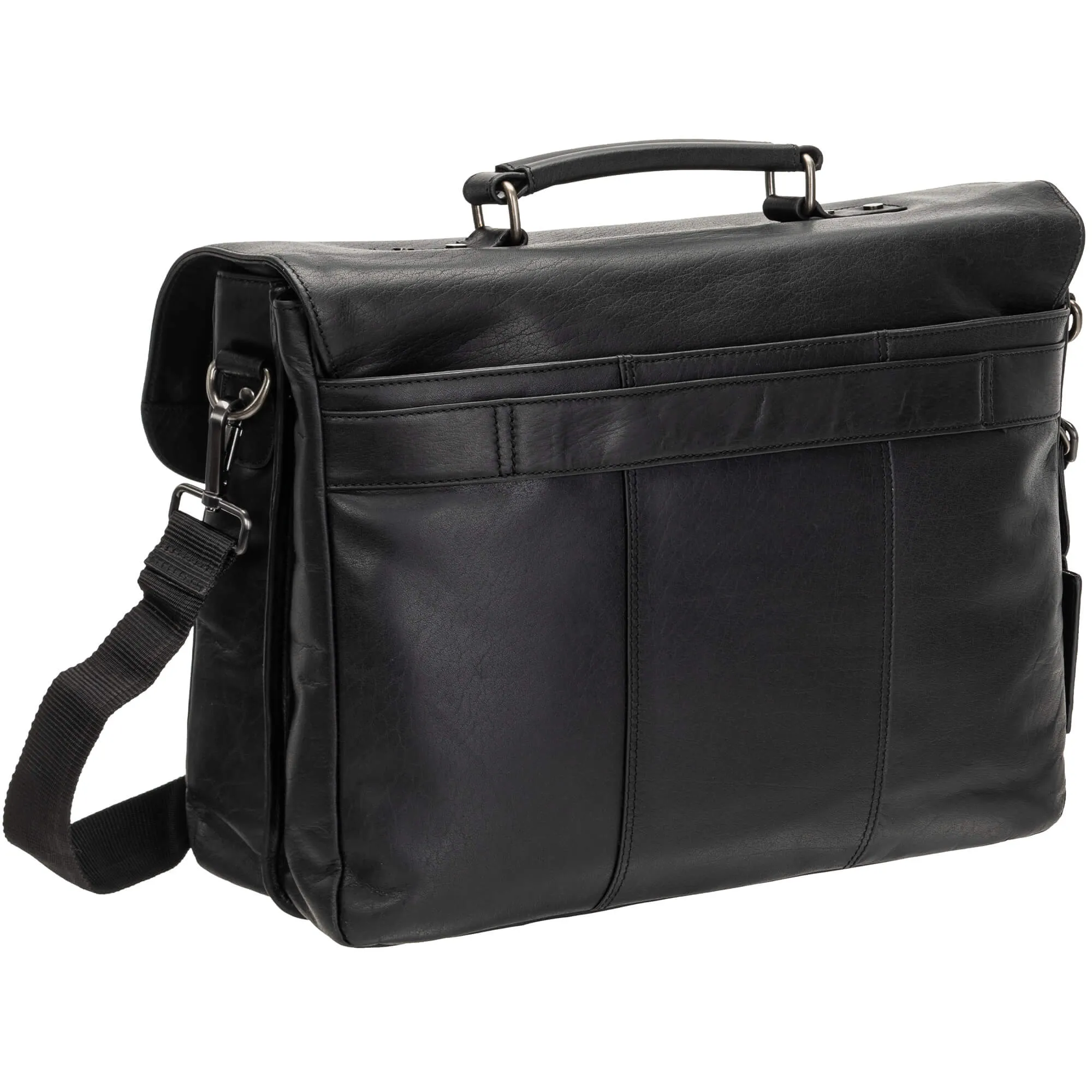 Mancini Buffalo Double Compartment Briefcase for 15.6” Laptop / Tablet