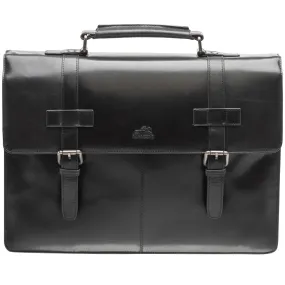 Mancini BUFFALO Double Compartment Briefcase for 15.6” Laptop / Tablet