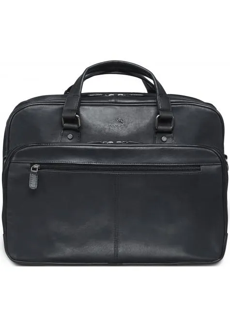 Mancini BUFFALO Expandable Double Compartment Briefcase for 15.6 Inch Laptop / Tablet