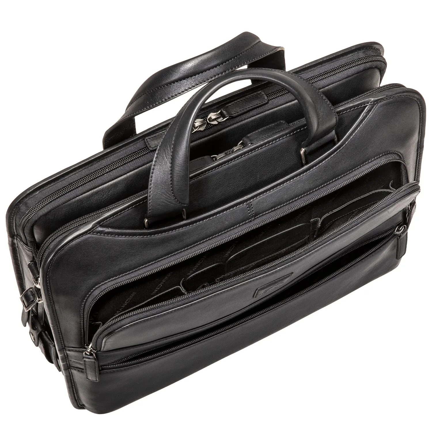 Mancini Milan Triple Compartment Briefcase for 15.6” Laptop / Tablet