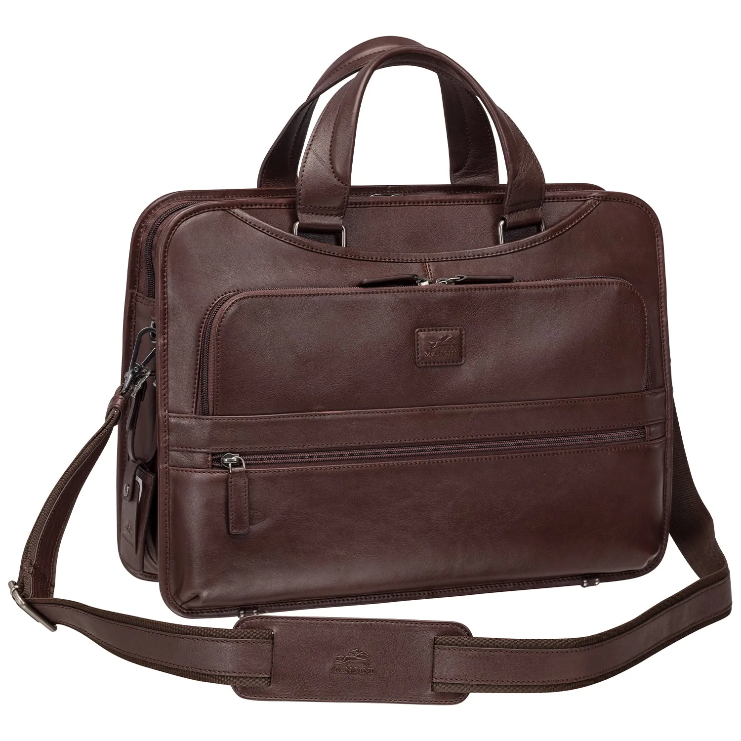 Mancini Milan Triple Compartment Briefcase for 15.6” Laptop / Tablet