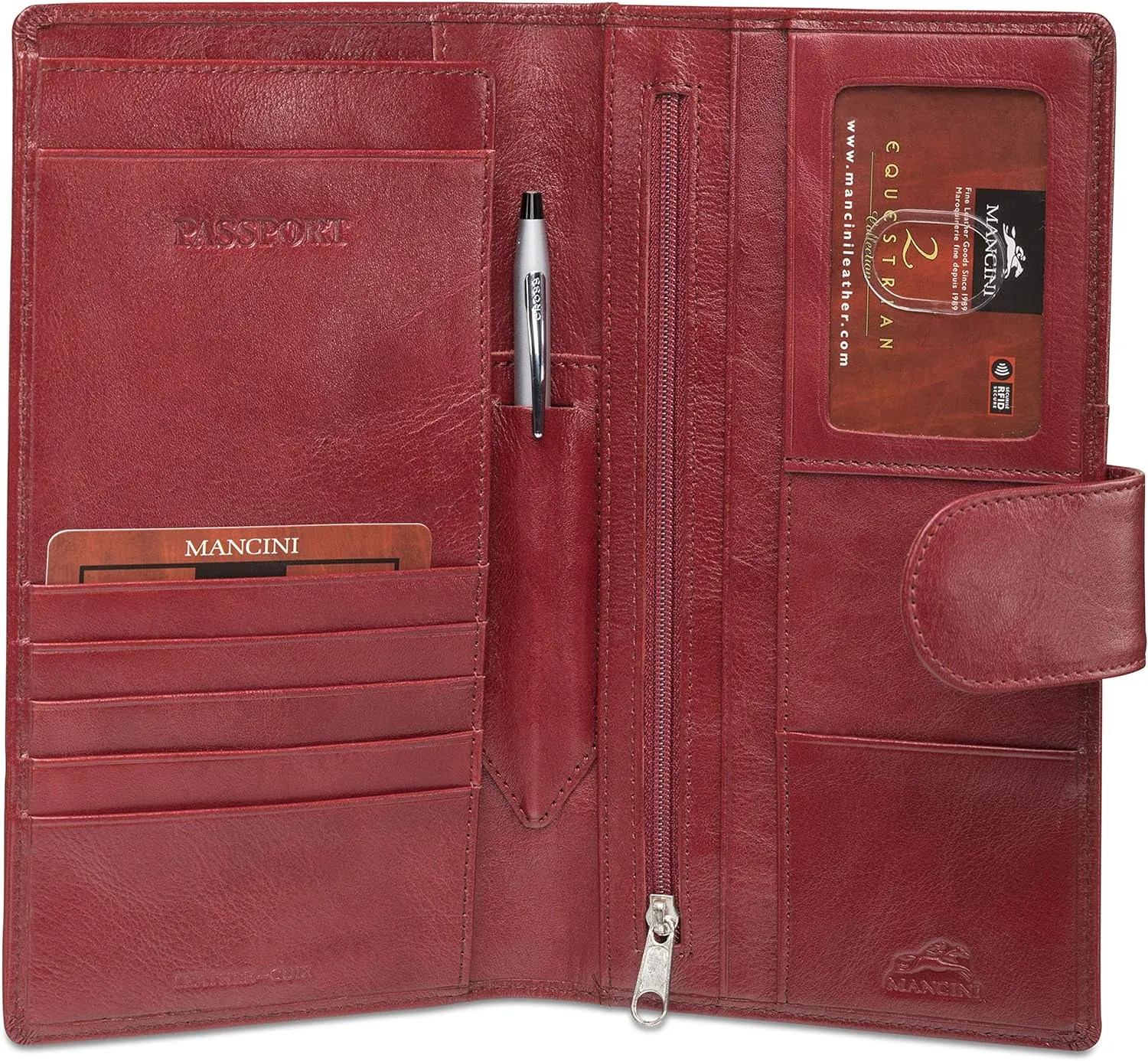 Mancini RFID Secure Classic Passport / Travel Organizer