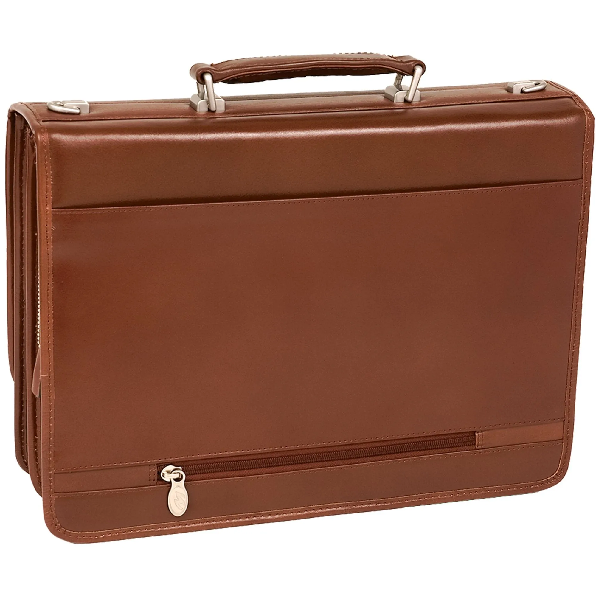 McKlein USA Lexington 15.6" Leather Flapover Double Compartment Briefcase Assorted Colors