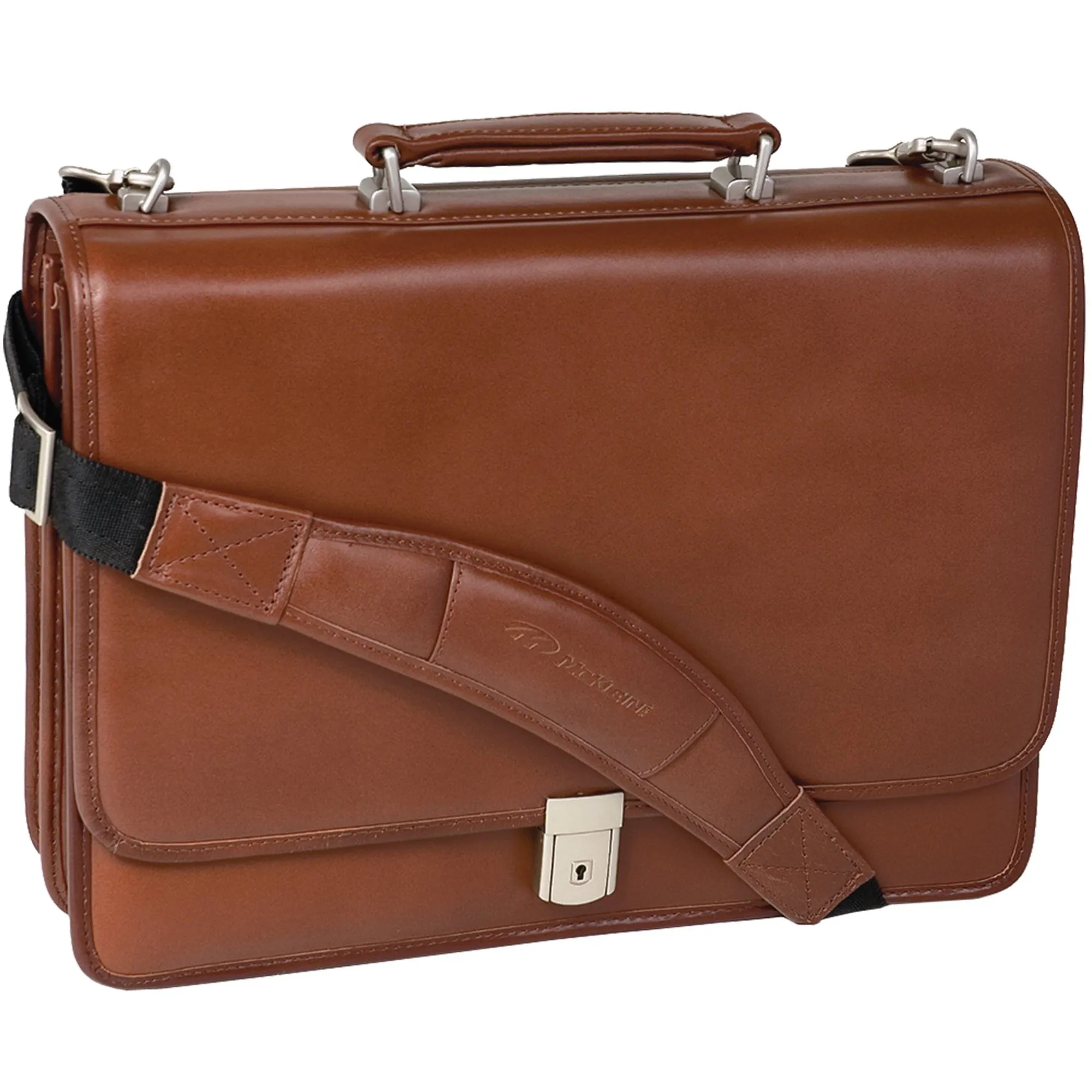 McKlein USA Lexington 15.6" Leather Flapover Double Compartment Briefcase Assorted Colors