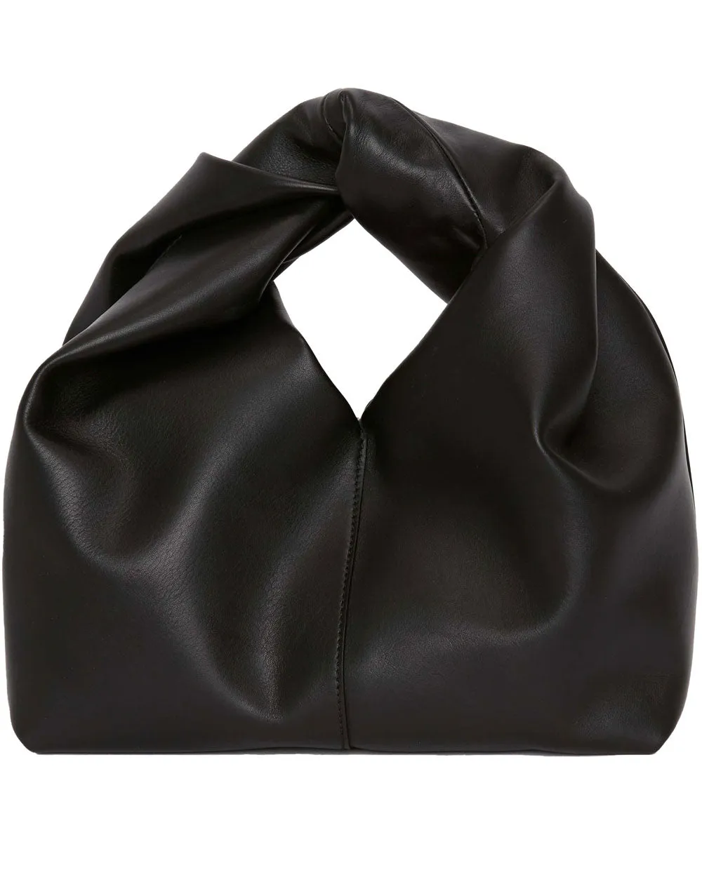 Mini Twister Hobo Bag in Black Leather