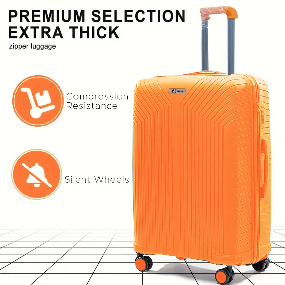 OPTIMA Large Cabin Polycarbonate Hardshell Sided 8 Spinner Wheels 360 Degree Wheeling System Luggage/Suitcase Size -28inch