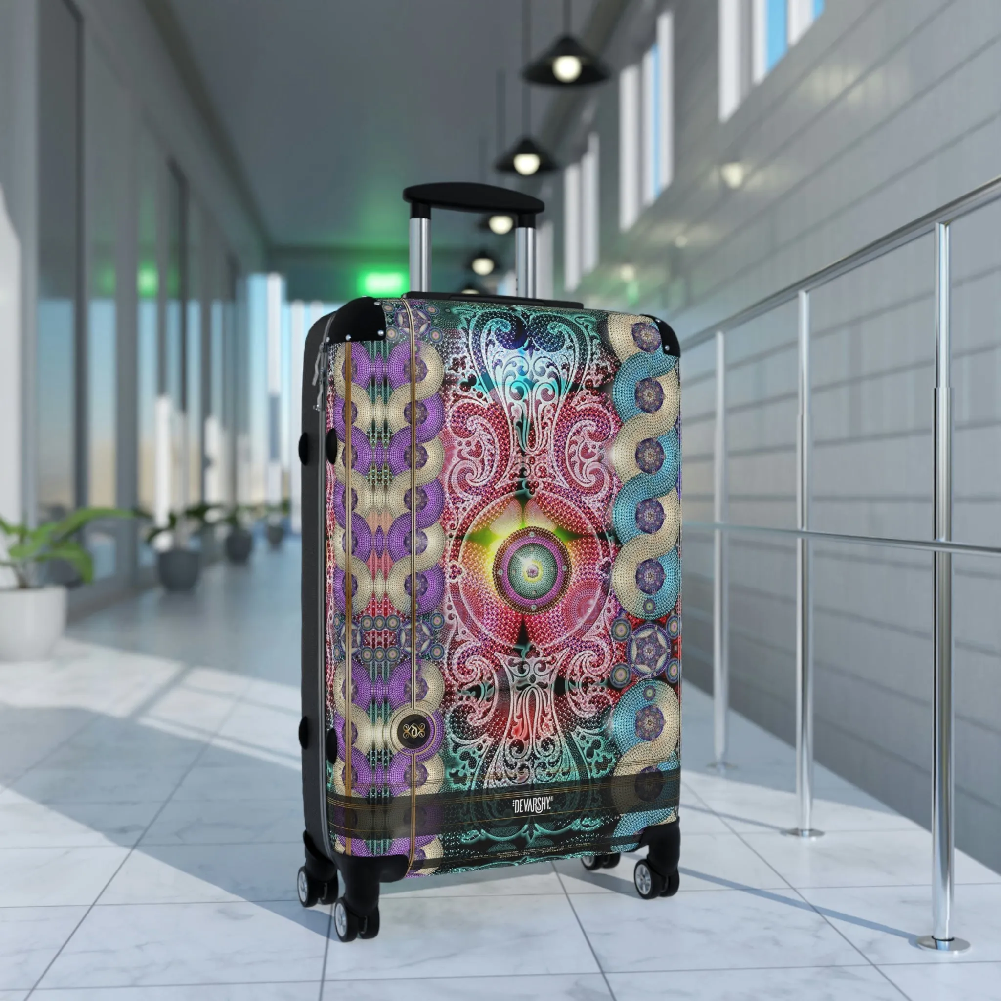 Opulence Pearls Suitcase 3 Sizes Carry-on Suitcase Luxury Pearls Luggage Hard Shell Suitcase  | XTQ1002