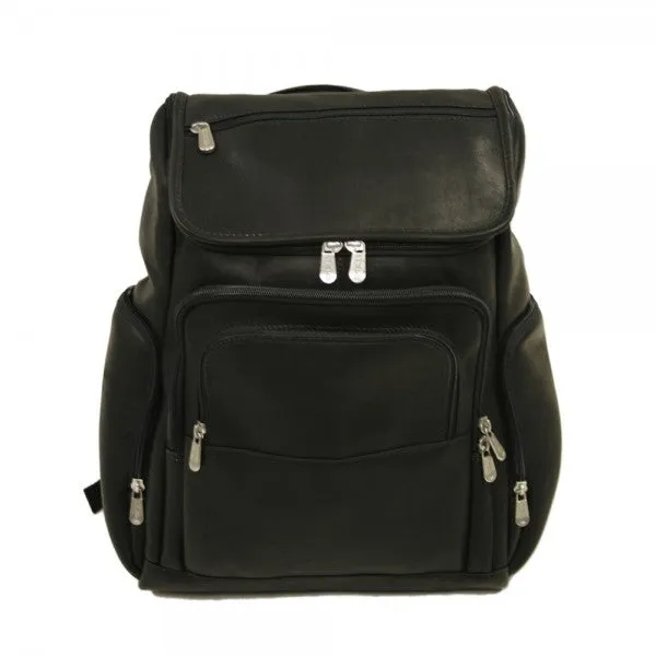 Piel Leather Multi Pocket Laptop Backpack