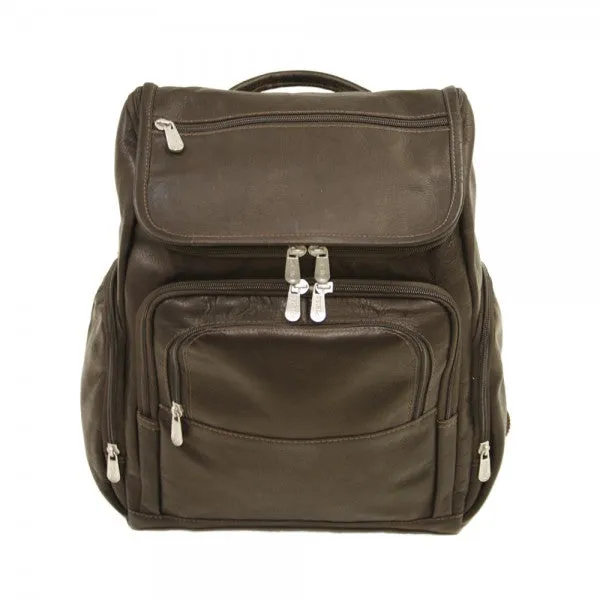 Piel Leather Multi Pocket Laptop Backpack