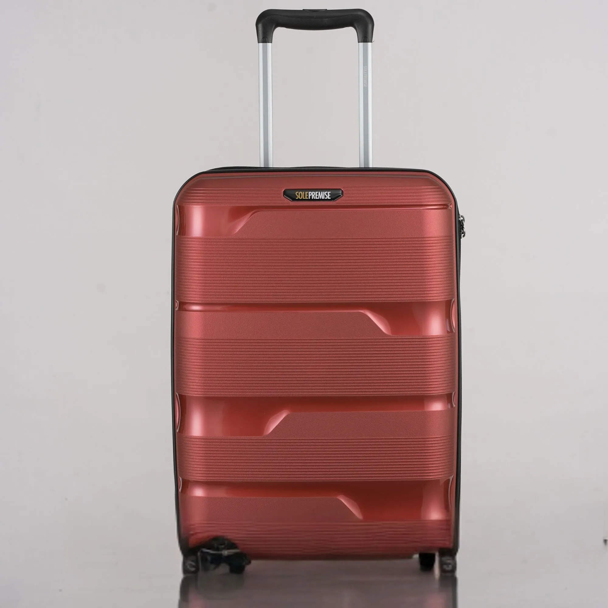 Red Hardcase Roller Carry On Luggage 20' with 360° Wheels