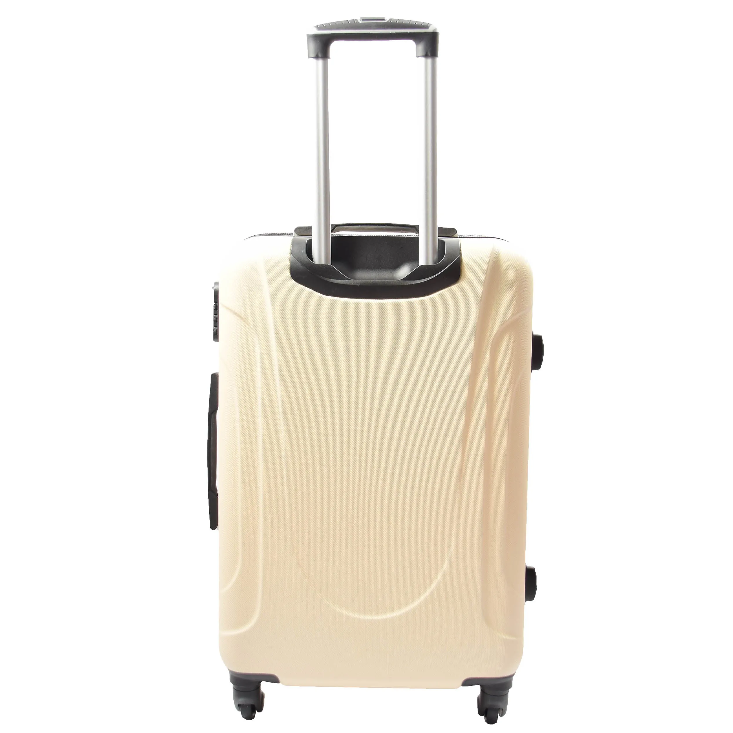 Robust 4 Wheel Suitcases ABS Off White Lightweight Digit Lock Luggage Travel Bag Stargate