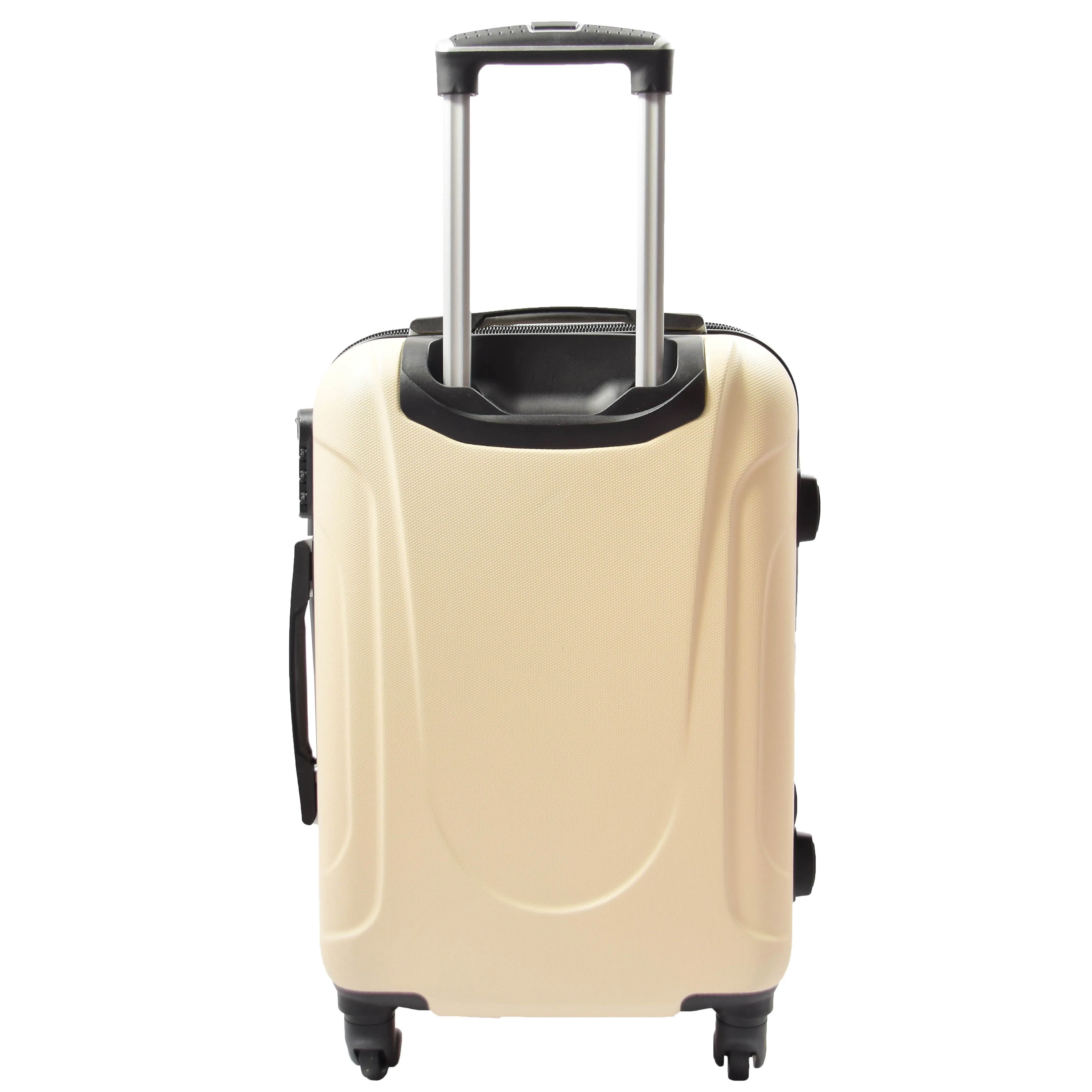 Robust 4 Wheel Suitcases ABS Off White Lightweight Digit Lock Luggage Travel Bag Stargate